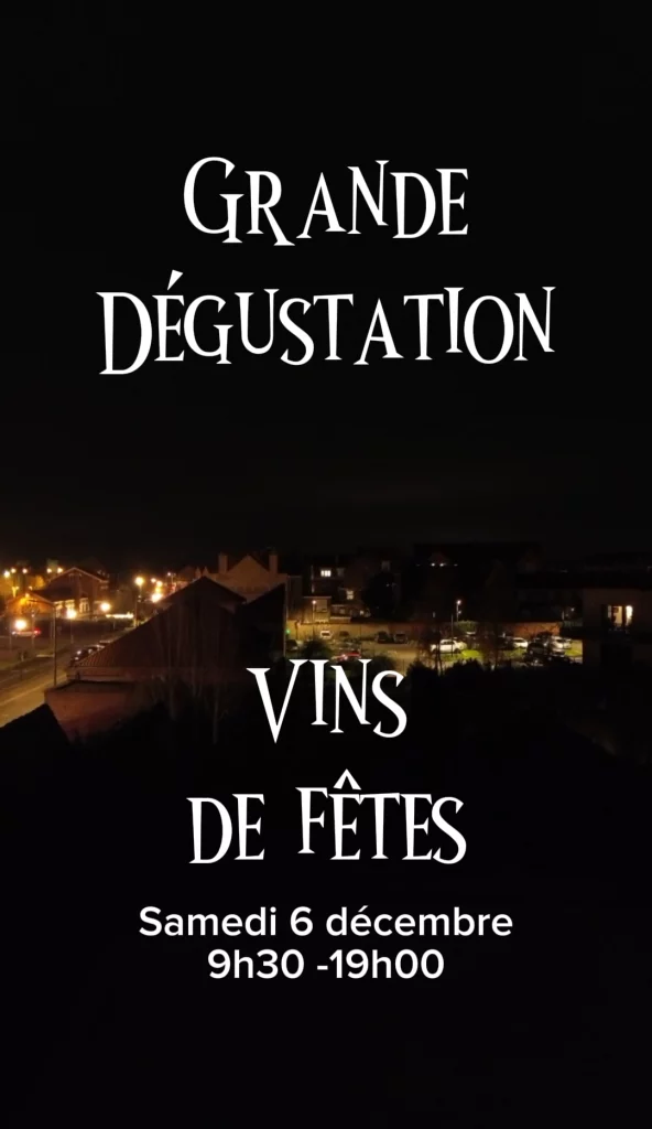 Dégustation Vins de Fêtes chez Gare à la Cave le samedi 6 décembre 2025