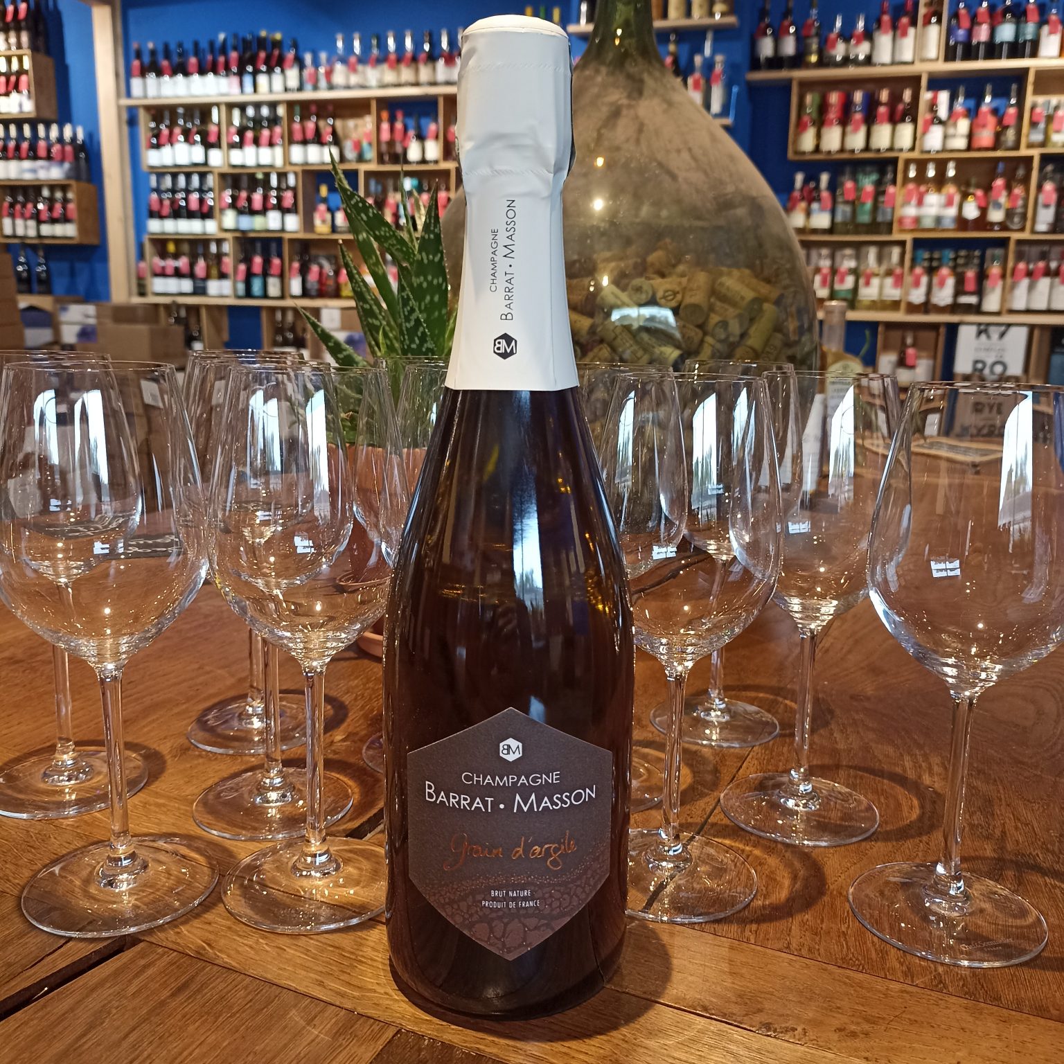 Champagne Barrat-Masson Grain d'Argile Brut Nature disponible chez Gare à la Cave à Bailleul 59 près de Lille